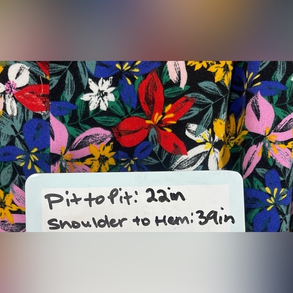 Eloquii Floral Wide Leg Relaxed Fit Pull On Pants Women’s 24 Colorful Coastal - Picture 11 of 11